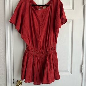 Free People Red Blouse